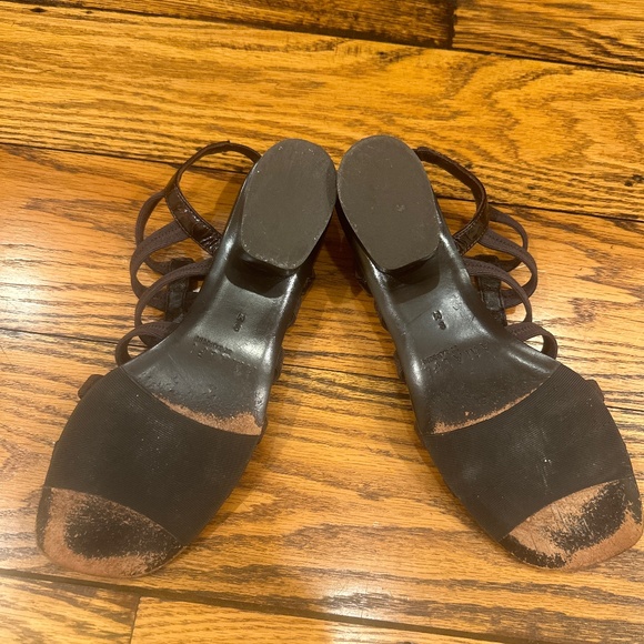 AMALFI BY RANGONI WOMENS BROWN SANDALS WITH 1 1/2 INCH BLOCK HEEL - Picture 3 of 8